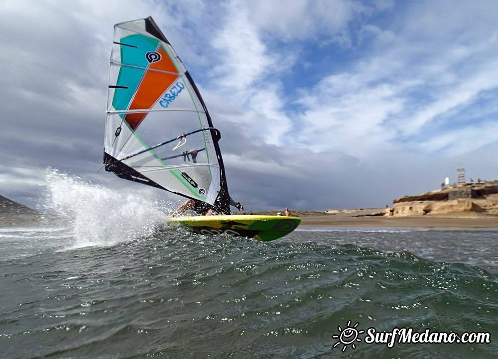 West wind at Playa Sur in El Medano Tenerife