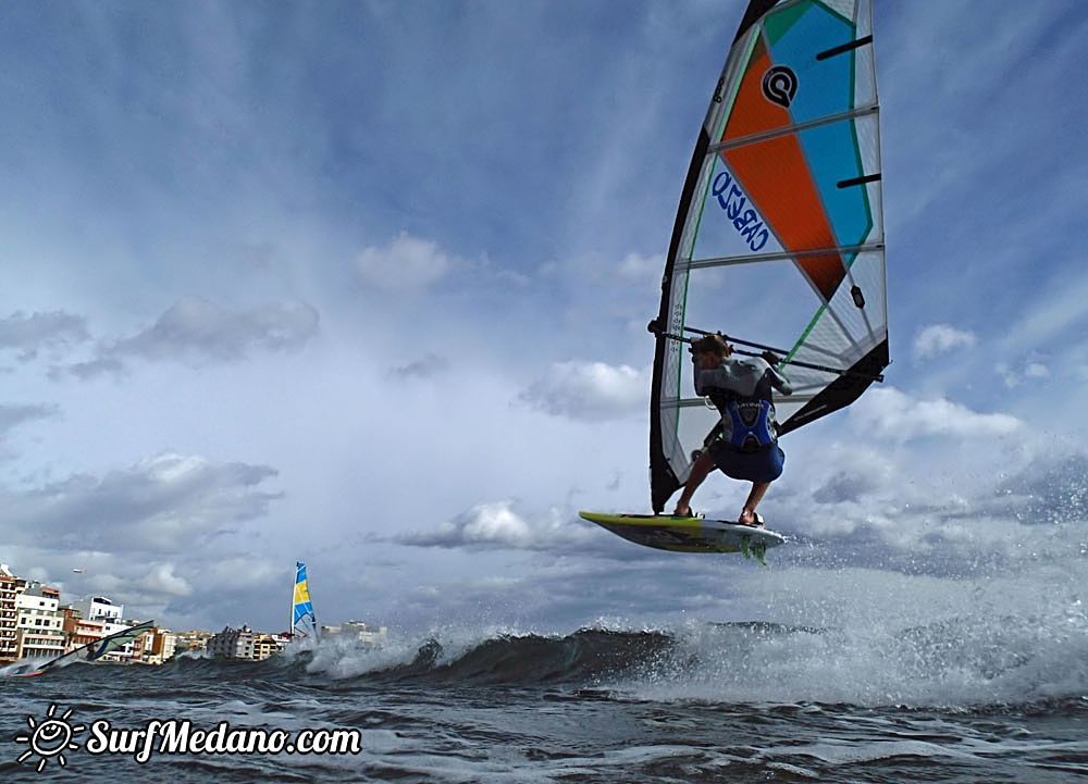 West wind at Playa Sur in El Medano Tenerife