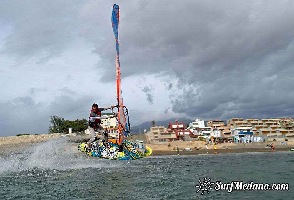 West wind at Playa Sur in El Medano Tenerife