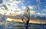 Sunset windsurfing at Harbour Wall in El Medano