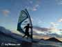 Sunset windsurfing at Harbour Wall in El Medano