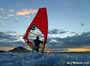 Sunset windsurfing at Harbour Wall in El Medano