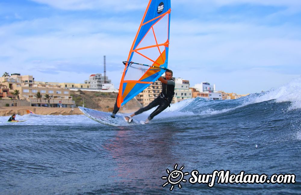 Windsurfing with TWS at Playa Sur in El Medano