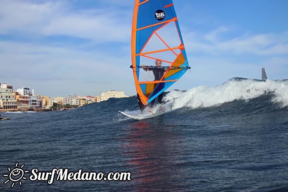 Windsurfing with TWS at Playa Sur in El Medano