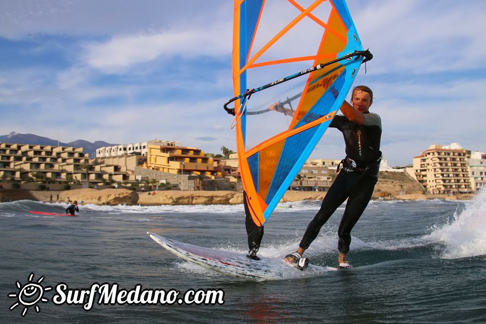 Windsurfing with TWS at Playa Sur in El Medano