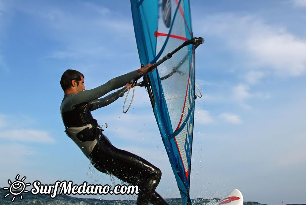 Windsurfing with TWS at Playa Sur in El Medano