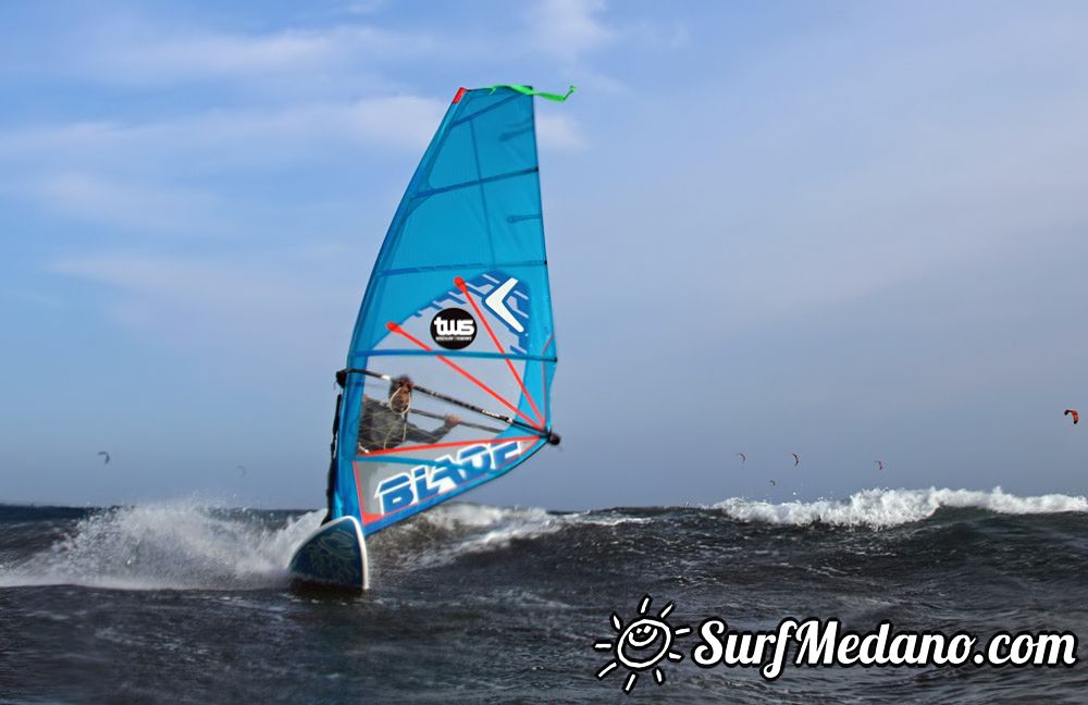 Windsurfing with TWS at Playa Sur in El Medano