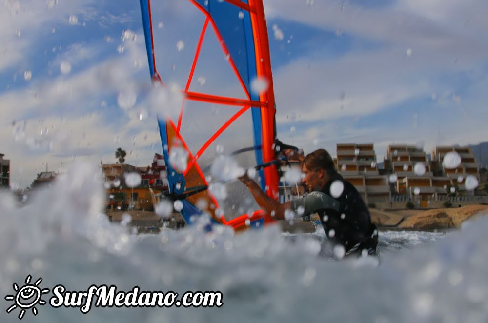 Windsurfing with TWS at Playa Sur in El Medano