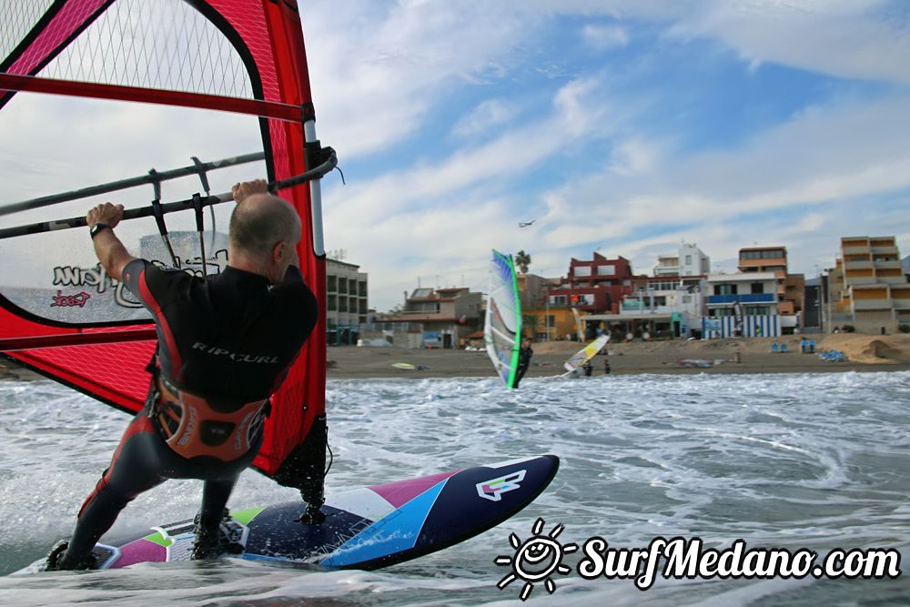 Windsurfing with TWS at Playa Sur in El Medano