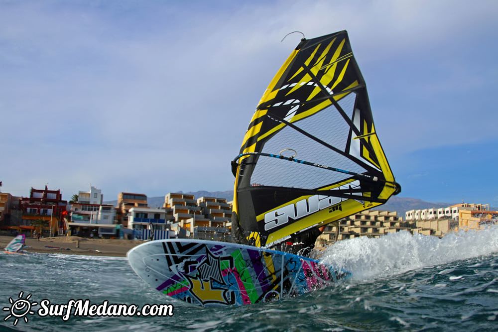 Windsurfing with TWS at Playa Sur in El Medano