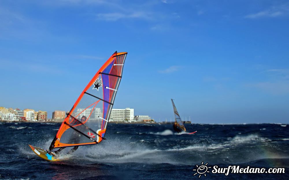 Windsurfing with TWS at Playa Sur in El Medano