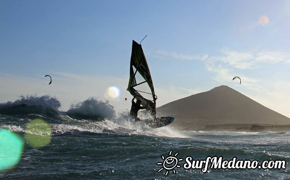 Windsurfing with TWS at Playa Sur in El Medano