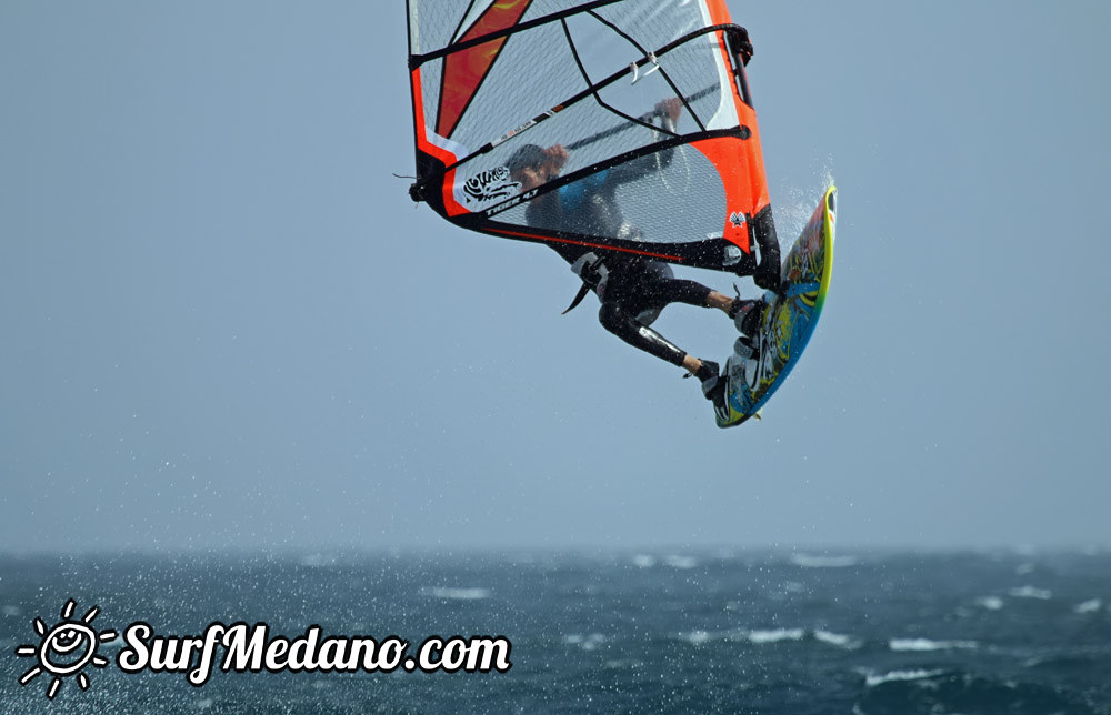 Windsurfing at El Cabezo in El Medano Tenerife 31-12-2014 Tenerife