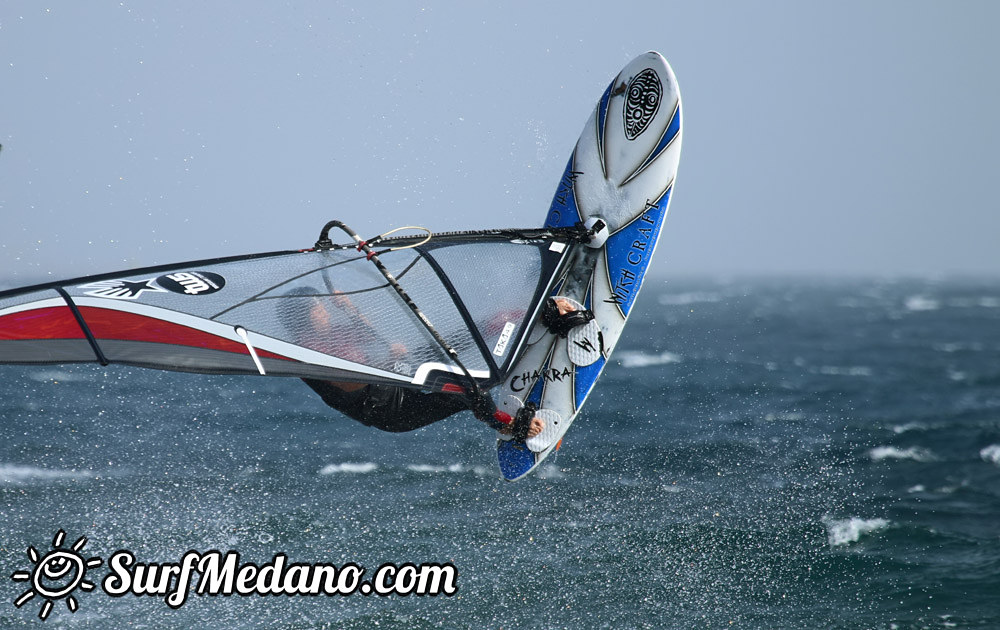 Windsurfing at El Cabezo in El Medano Tenerife 31-12-2014 Tenerife