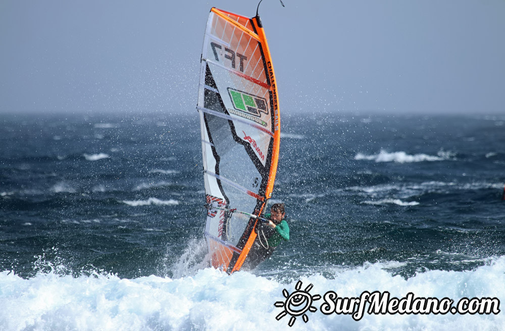 Windsurfing at El Cabezo in El Medano Tenerife 31-12-2014 Tenerife