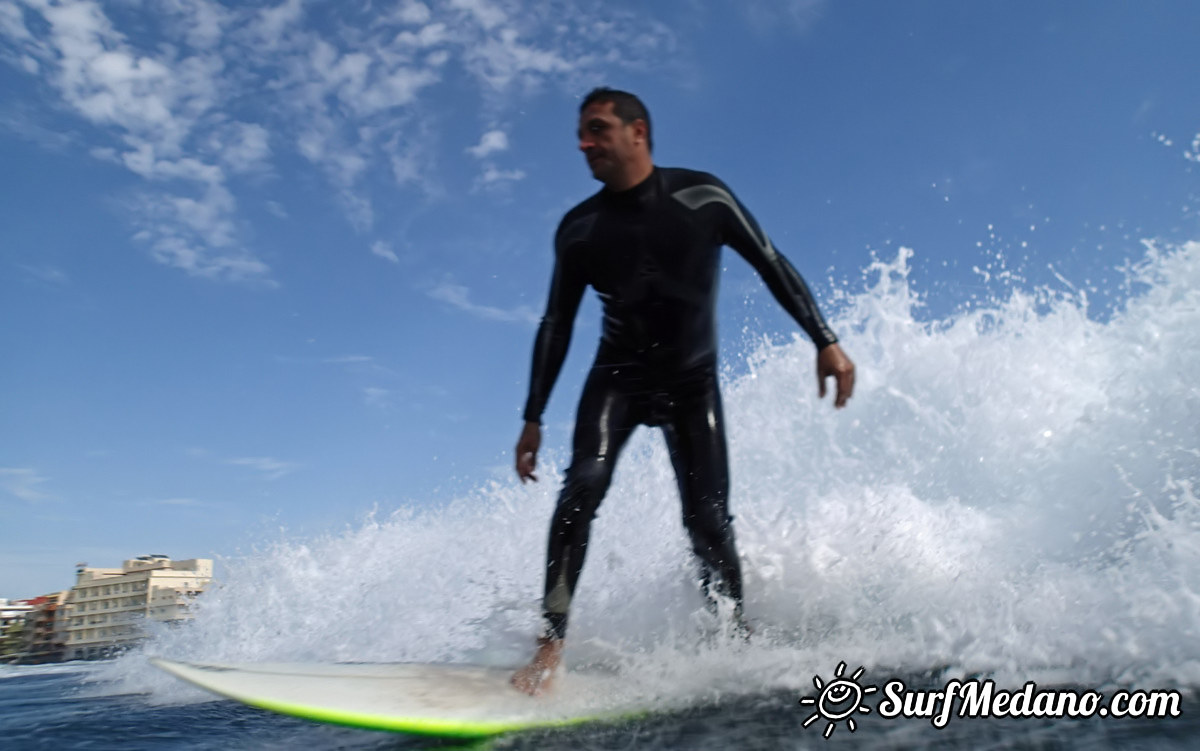 Surfing south swell in El Medano 04-01-2015 Tenerife