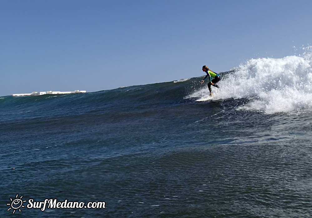 Surfing south swell in El Medano 04-01-2015 Tenerife