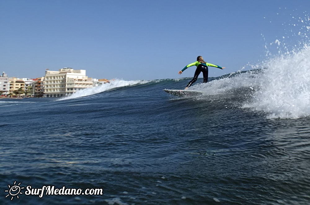 Surfing south swell in El Medano 04-01-2015 Tenerife