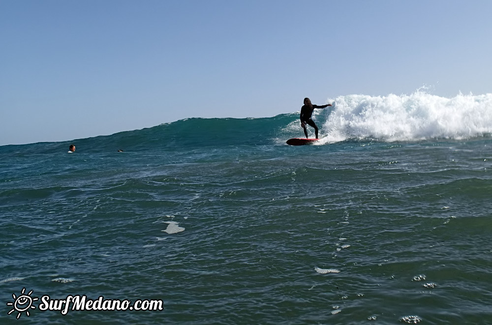 Surfing south swell in El Medano 04-01-2015 Tenerife