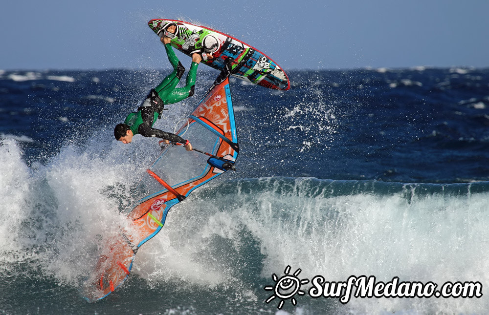 Riding waves at El Cabezo in El Medano 08-01-2014