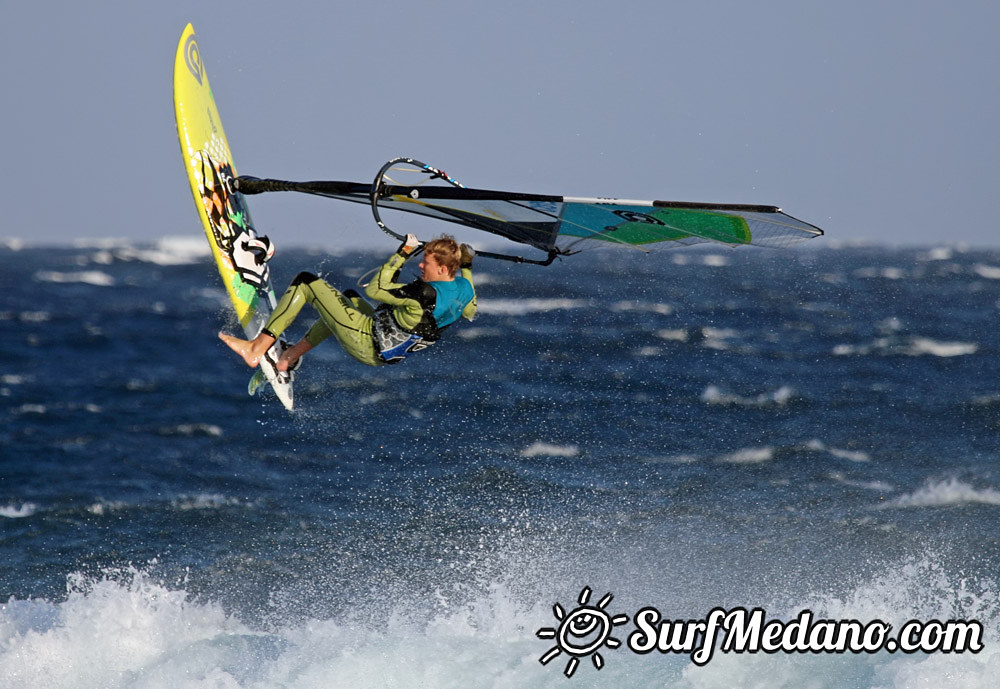 Riding waves at El Cabezo in El Medano 08-01-2014