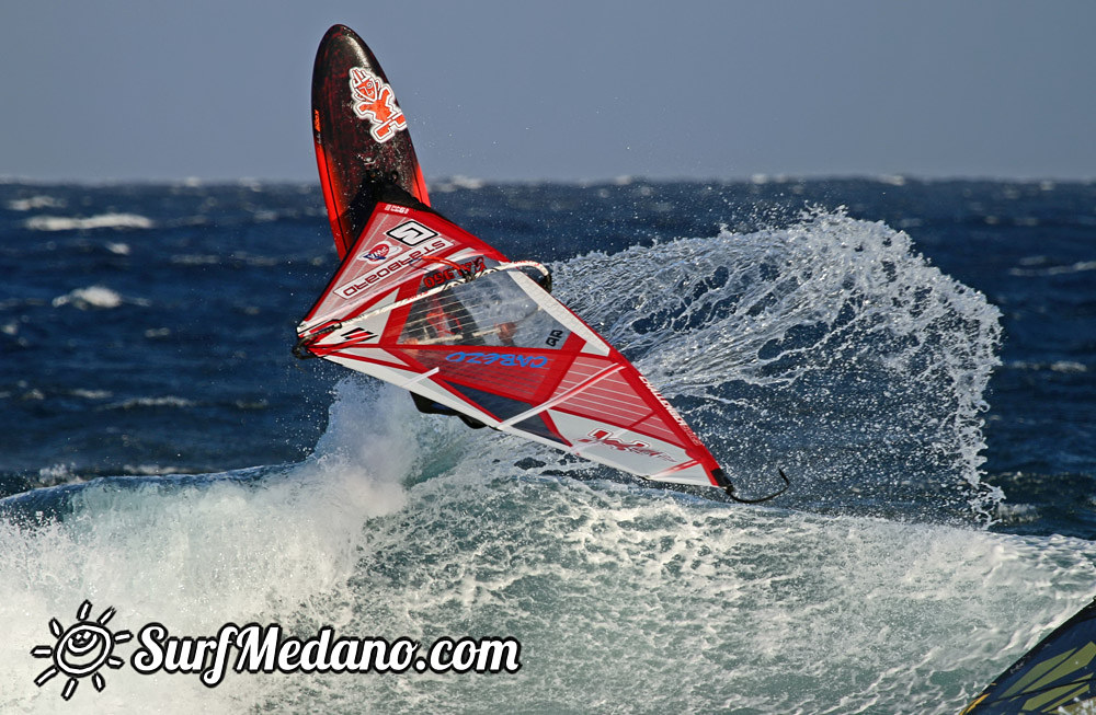 Riding waves at El Cabezo in El Medano 08-01-2014