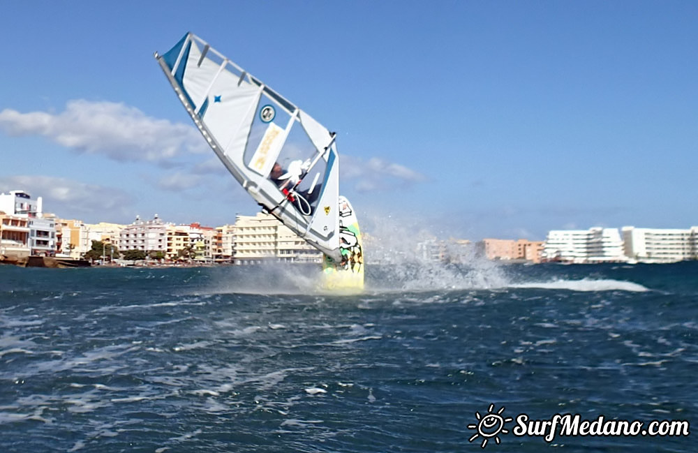 Fun with up to 40 knots wind in El Medano 19-02-2015 Tenerife