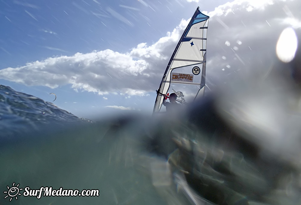 Fun with up to 40 knots wind in El Medano 19-02-2015 Tenerife