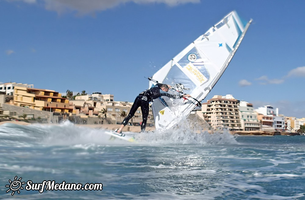 Fun with up to 40 knots wind in El Medano 19-02-2015 Tenerife