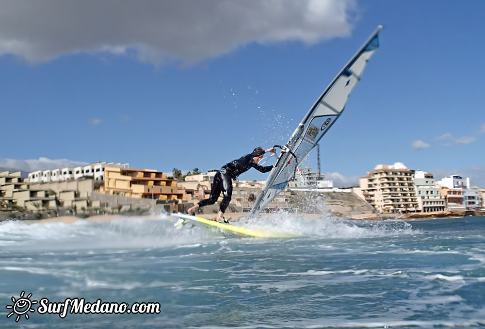 Fun with up to 40 knots wind in El Medano 19-02-2015 Tenerife