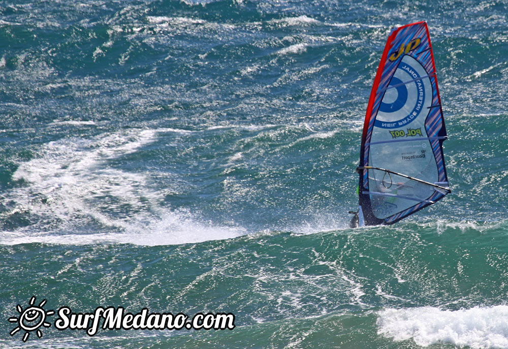 Windsurfing at El Cabezo in El Medano 29-03-2015 