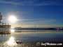 Sunrise at Playa Sur and Cabezo in El Medano Tenerife  