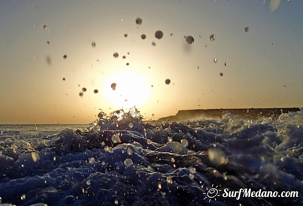 Sunset Bodyboarding at Playa Tejita in El Medano 15-11-2015