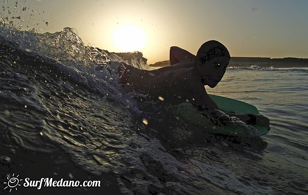 Sunset Bodyboarding at Playa Tejita in El Medano 15-11-2015