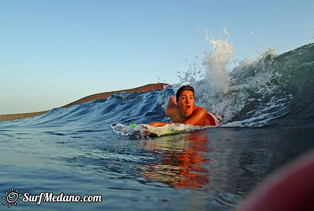 Sunset Bodyboarding at Playa Tejita in El Medano 15-11-2015