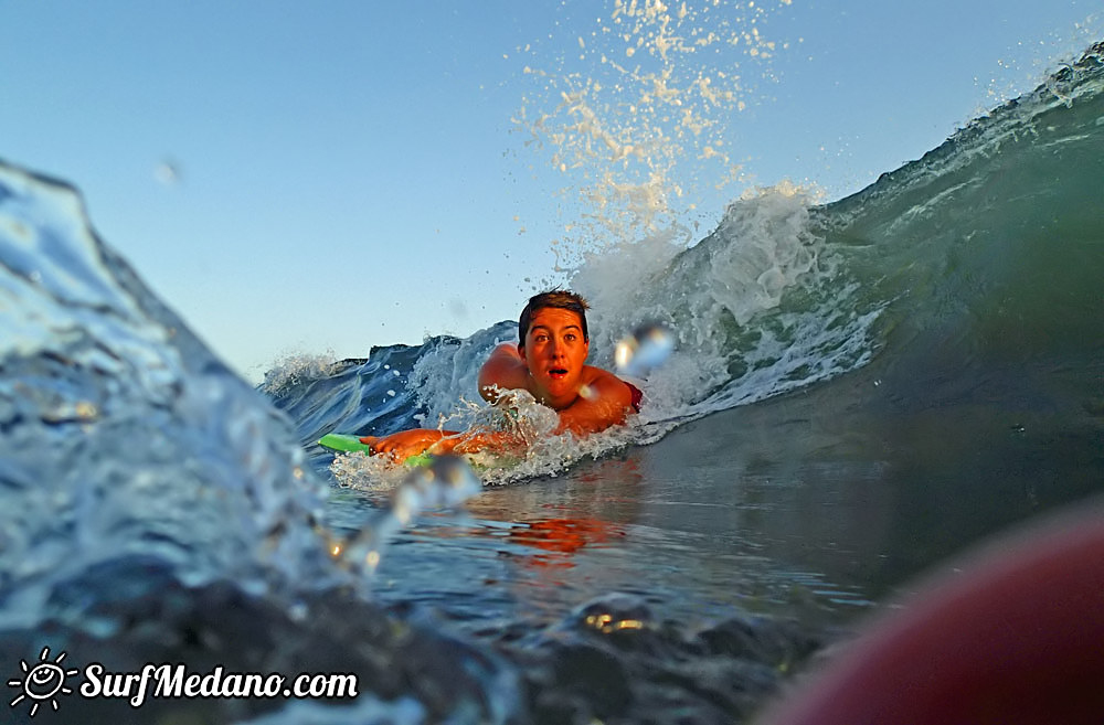 Sunset Bodyboarding at Playa Tejita in El Medano 15-11-2015