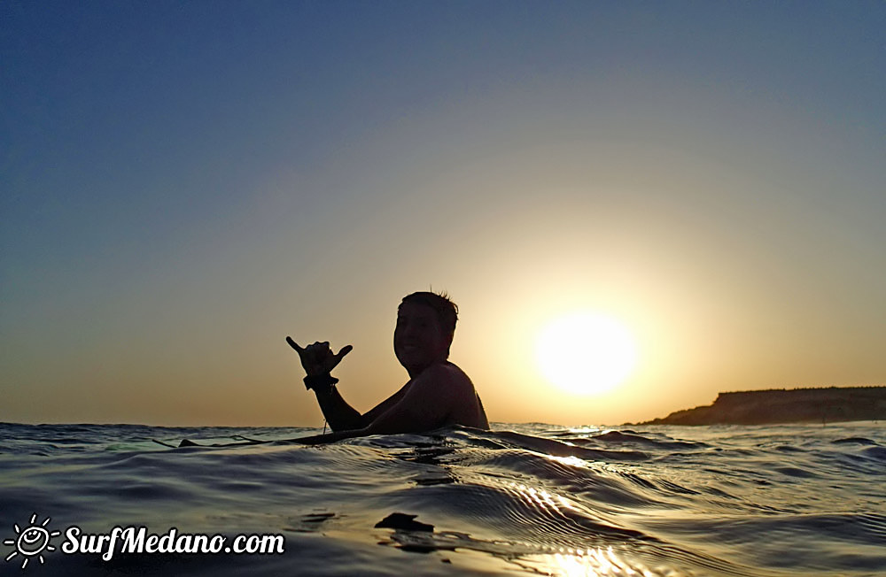 Sunset Bodyboarding at Playa Tejita in El Medano 15-11-2015