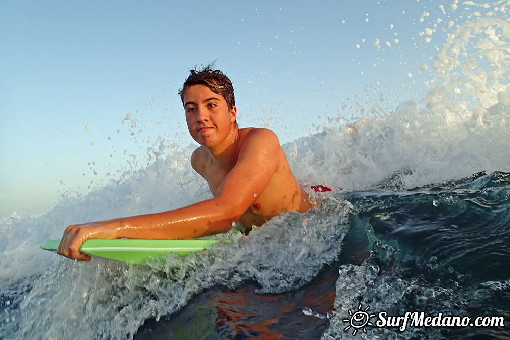 Sunset Bodyboarding at Playa Tejita in El Medano 15-11-2015