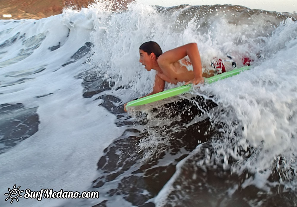 Sunset Bodyboarding at Playa Tejita in El Medano 15-11-2015