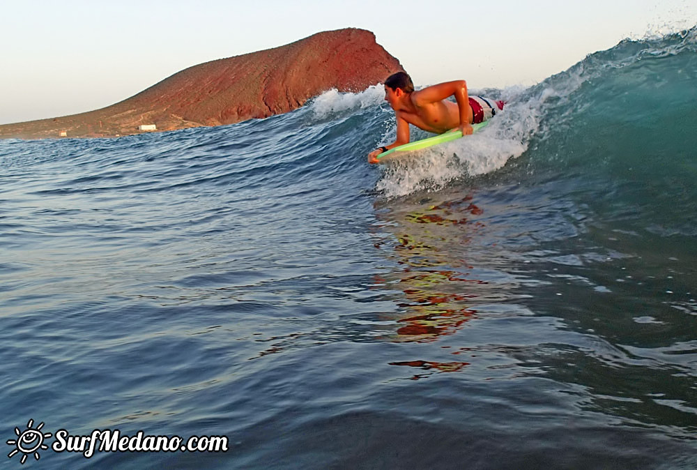 Sunset Bodyboarding at Playa Tejita in El Medano 15-11-2015