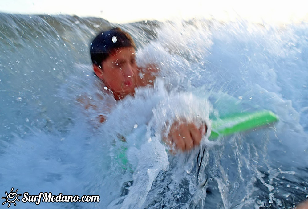 Sunset Bodyboarding at Playa Tejita in El Medano 15-11-2015