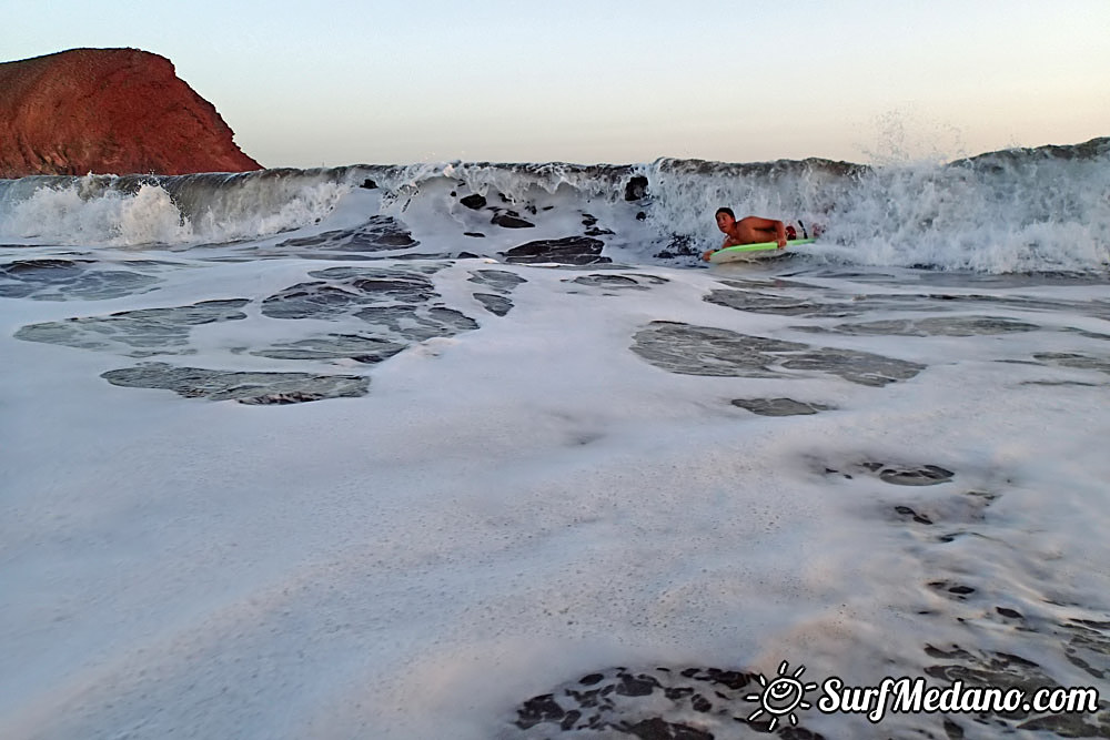Sunset Bodyboarding at Playa Tejita in El Medano 15-11-2015