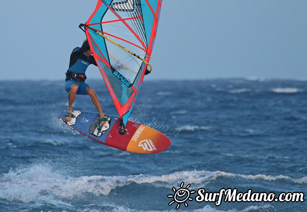 Wave windsurfing at El Cabezo in El Medano 19-11-2015