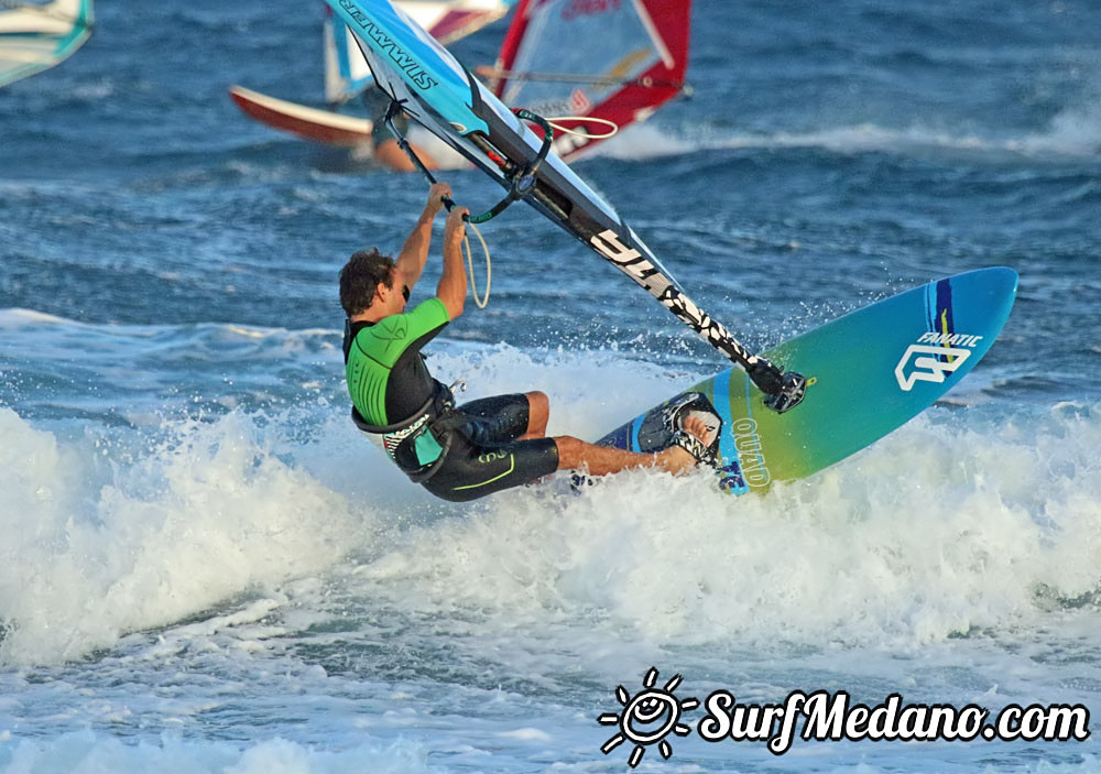 Wave windsurfing at El Cabezo in El Medano 19-11-2015