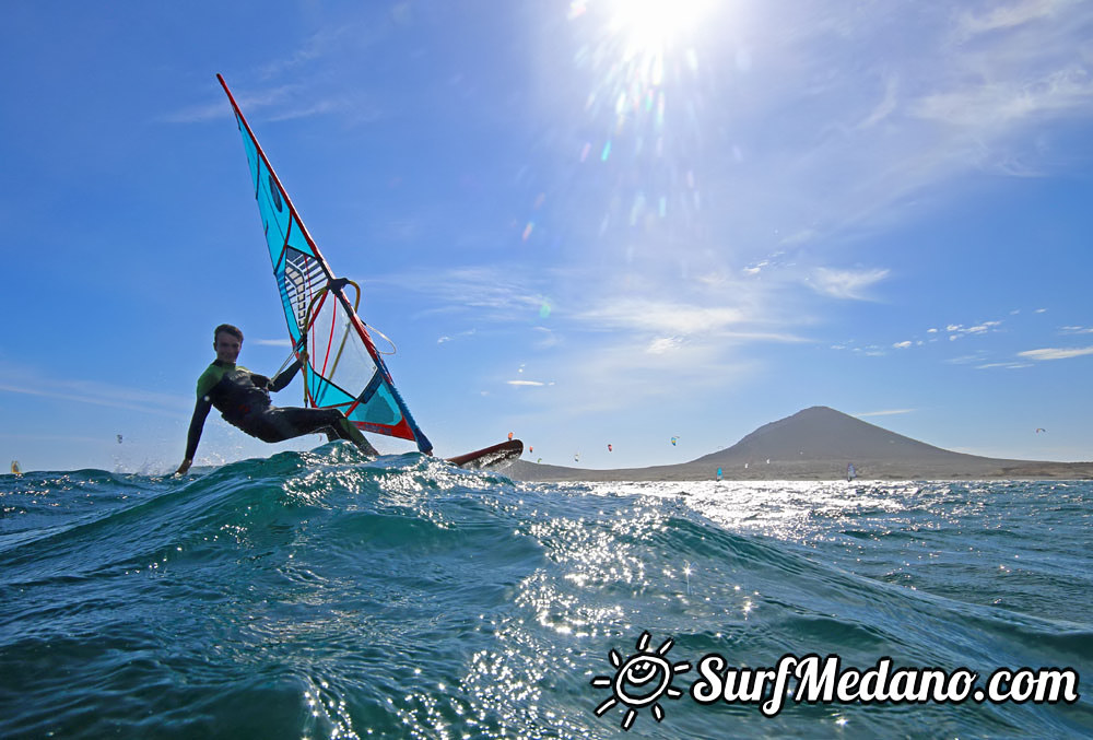 Windsurfing managers working hard in El Medano