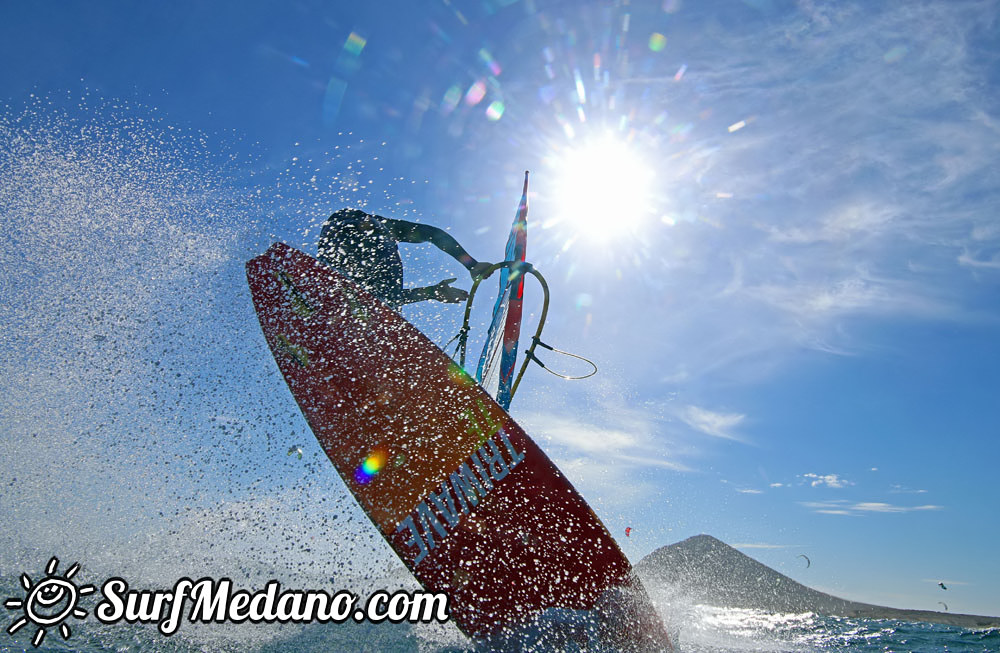 Windsurfing managers working hard in El Medano