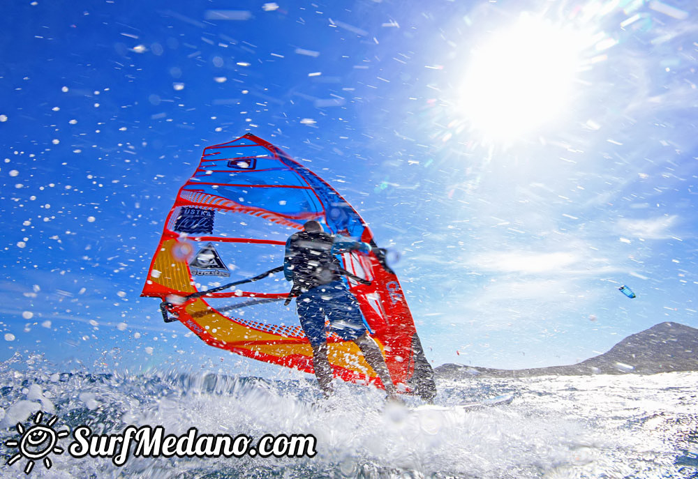 Windsurfing managers working hard in El Medano