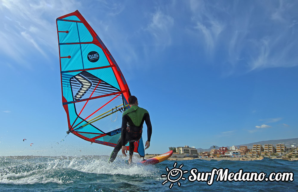 Windsurfing managers working hard in El Medano