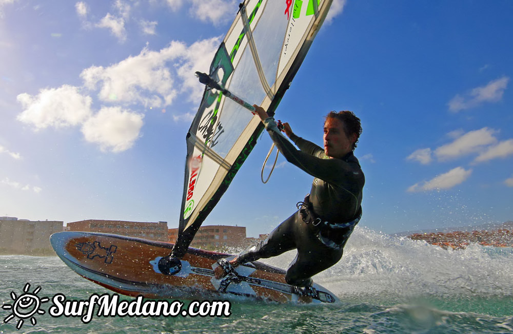 Wave windsurfing at El Cabezo in El Medano 30-01-2016 Tenerife