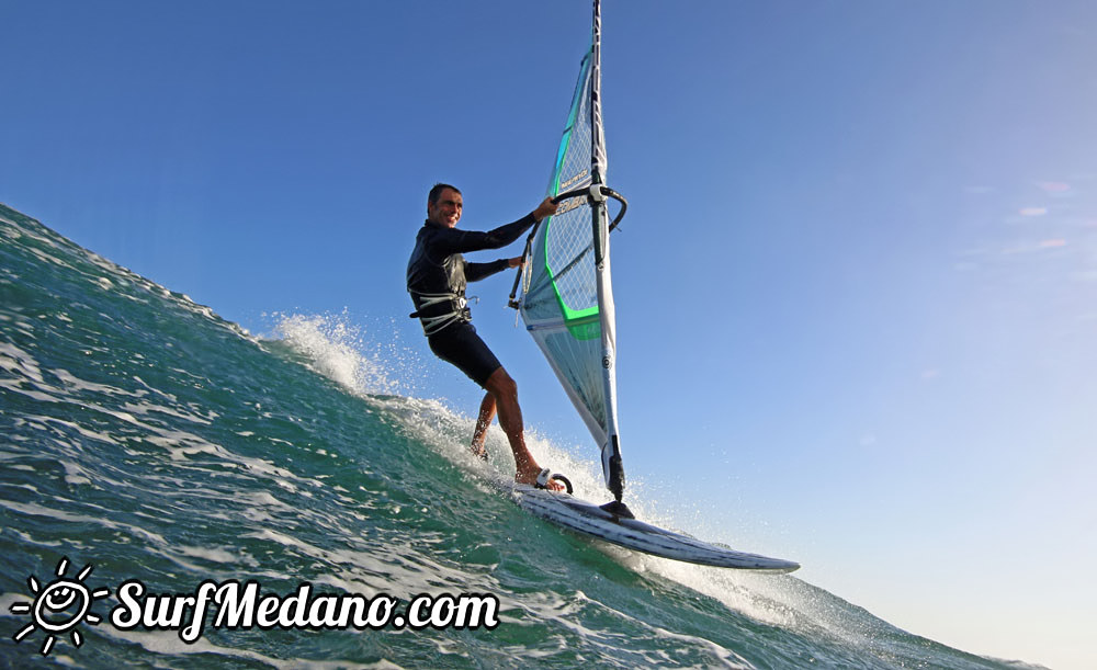 Wave windsurfing at El Cabezo in El Medano 30-01-2016 Tenerife